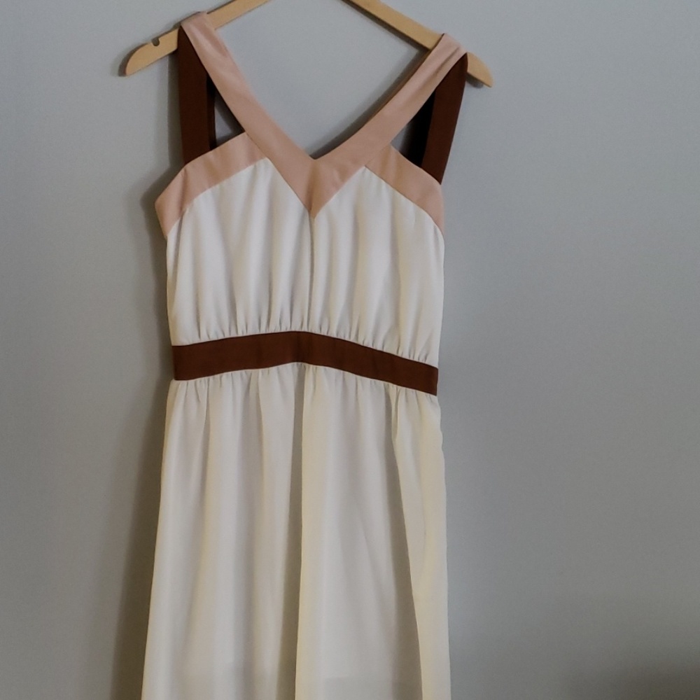 Liquid New York Maxi Dress  New White Brown